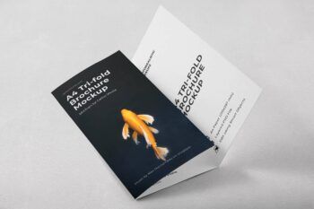 A4 Trifold Brochure Mockup - Mockups by Carlos Viloria