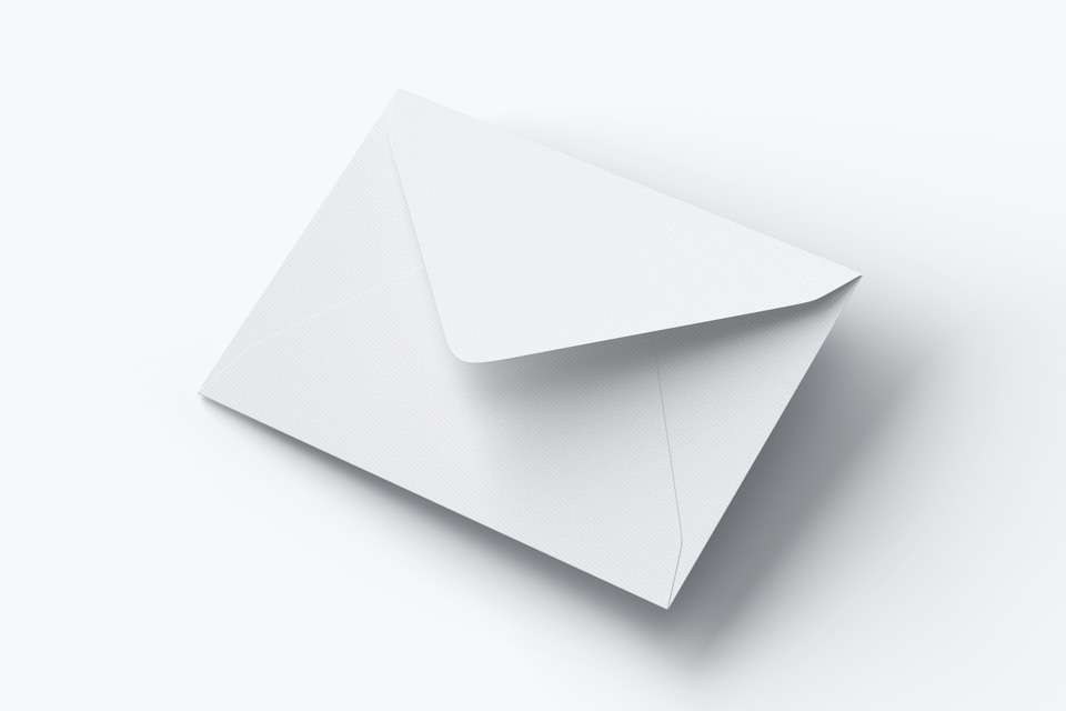 A7 V-Flap Back Envelope Mockup