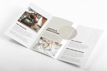 Legal Trifold Brochure Mockup - Opened - Mockups by Carlos Viloria