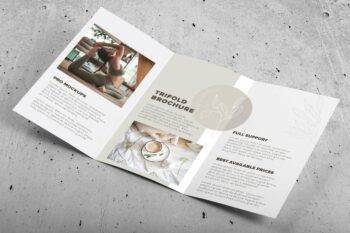 Legal Trifold Brochure Mockup - Opened - Mockups by Carlos Viloria