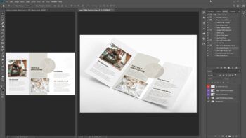 Legal Trifold Brochure Mockup - Opened - Mockups by Carlos Viloria