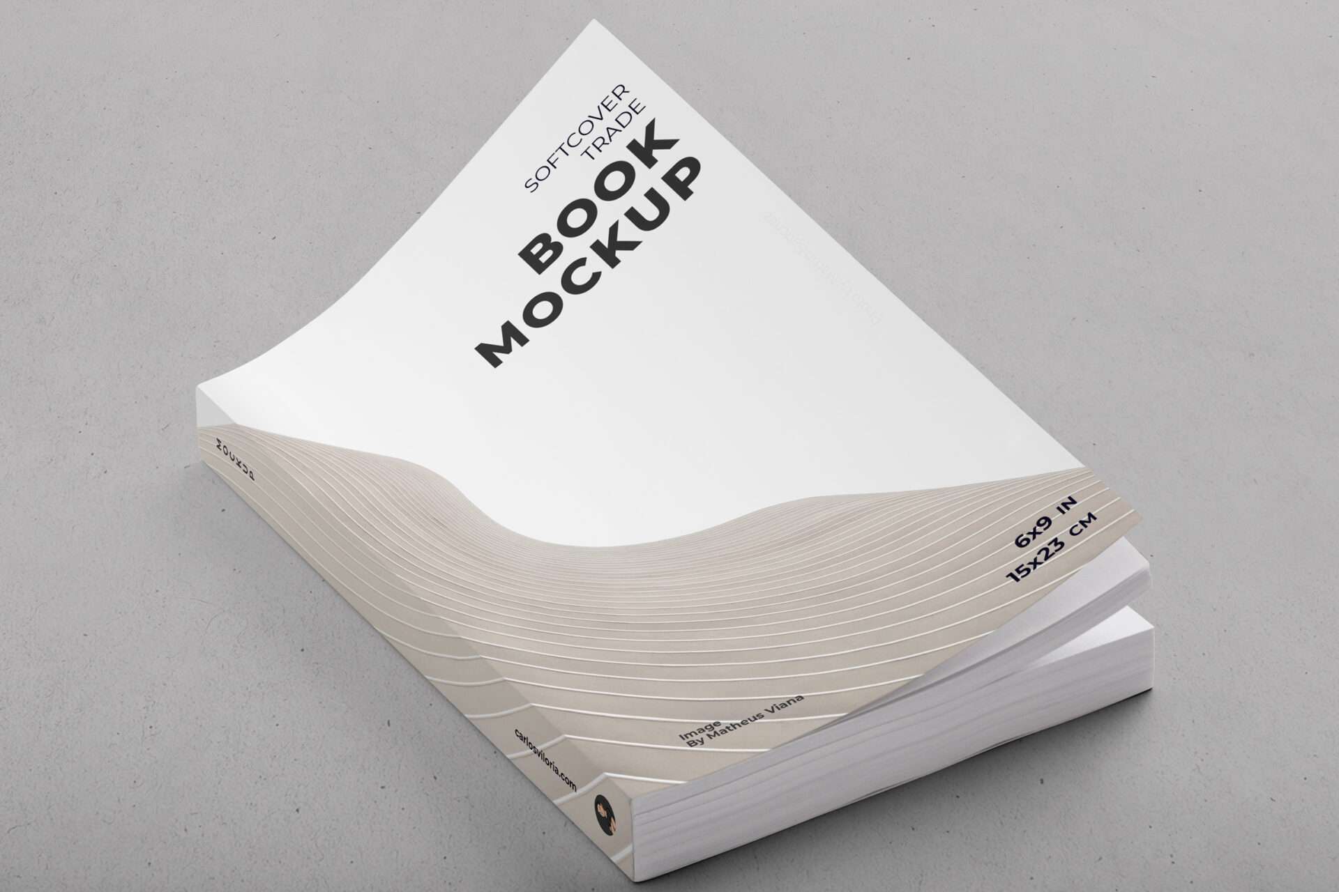 Softcover trade book 6x9 In mockup