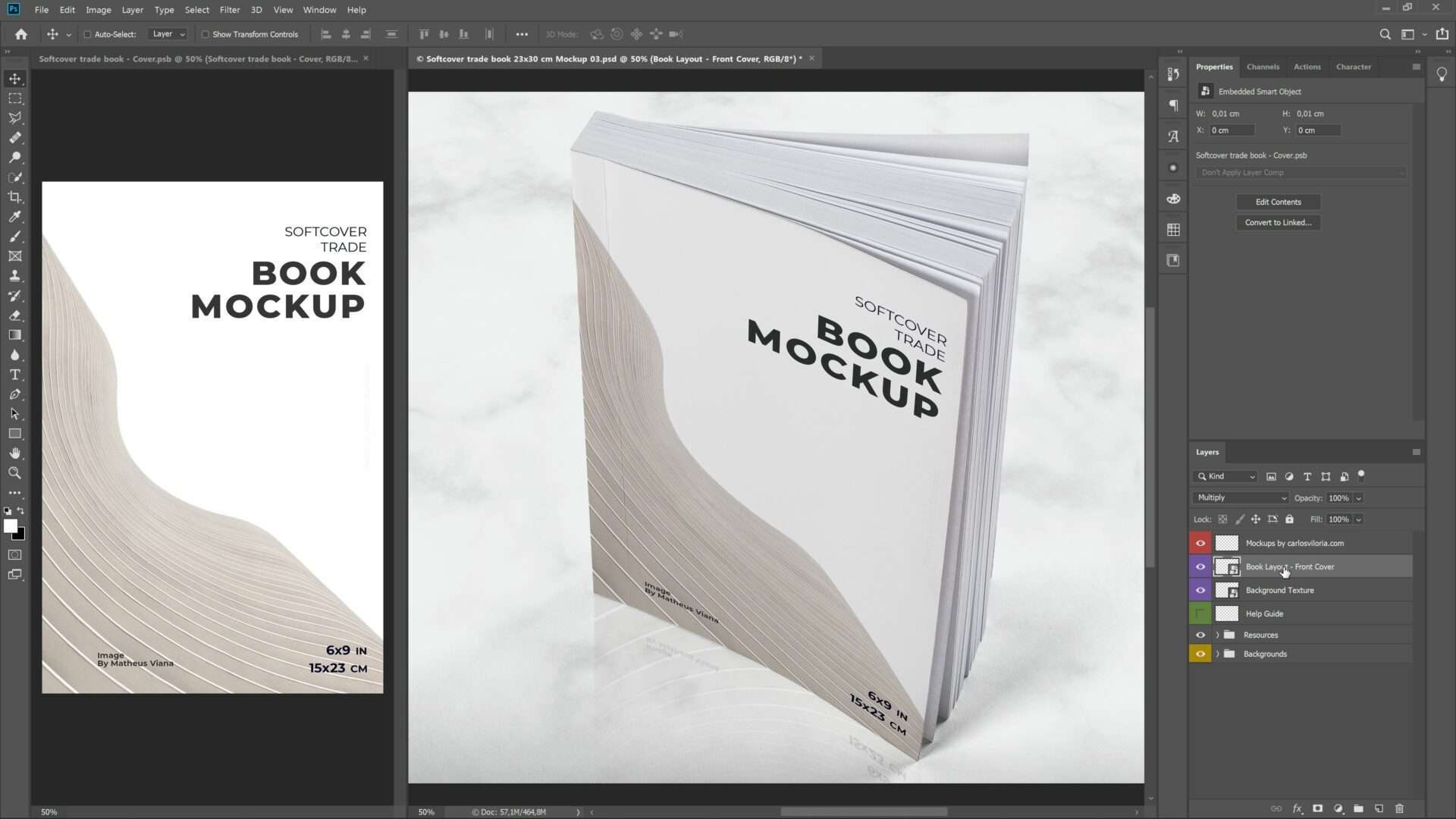 Softcover Trade Book Mockup 03 – 23x30cm