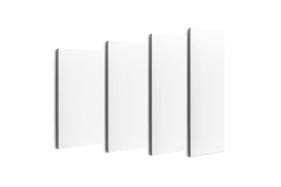 4 Split Canvas Mockup - Ratio 3x5-3x6-3x7-3x8 2 cm wrap