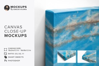 Close-Up Canvas Mockups