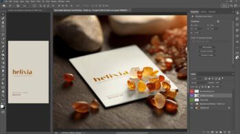 Amber - Helixia Business Card Mockups