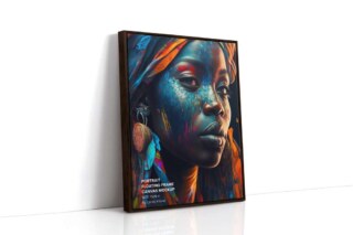 Floating Canvas Mockup 11x14x075 in