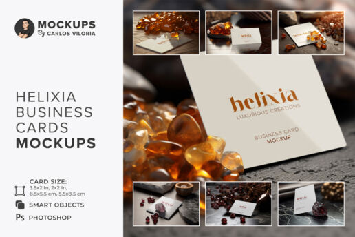 Helixia Business Card Mockups