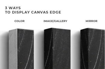 Hanging 4 Split Canvas Ratio 1x1 Mockup - 4 Cm Wrap - Mockups by Carlos Viloria