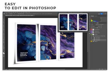 Triptych Poster Ratio 1x2 Mockup - Mockups by Carlos Viloria
