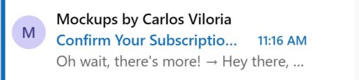 email of confirmation subscription - Carlos Viloria