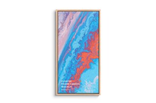 Floating Frame Canvas Ratio 1x2 Mockup - Front View
