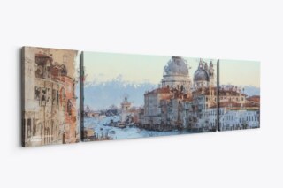 Triptych Canvas Mockup - 16x24-48x24-16x24x0.75 In