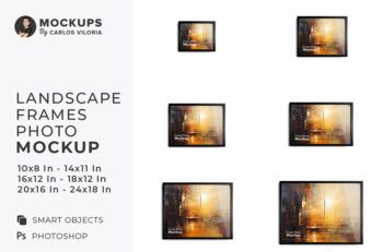 Landscape Frame Photo Mockups - Mockups by Carlos Viloria