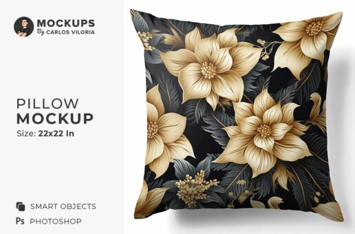Isolate Pillow Mockup - 22x22 In
