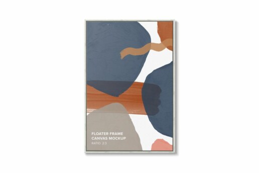 Floater Frame Canvas Ratio 2x3 Mockup - Country Colors