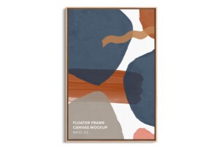 Front Floater Frame Canvas Mockup - Ratio 2x3
