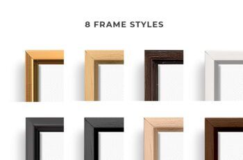 Front Floater Frame Canvas Mockup - Ratio 3x1 - Mockups by Carlos Viloria
