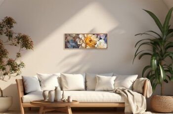 Front Floater Frame Canvas Mockup - Ratio 3x1 - Mockups by Carlos Viloria