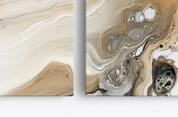 Front Hanging Triptych Canvas Mockup - Ratio 3x4 - Mockups by Carlos Viloria