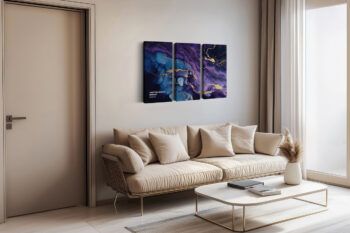 Triptych Canvas Bundle V1-side-hanging-05 - Mockups by Carlos Viloria