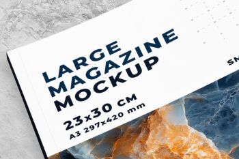 A3 Large Magazine Cover Mockup - Mockups by Carlos Viloria A3 Large Magazine Cover Mockup - Mockups by Carlos Viloria