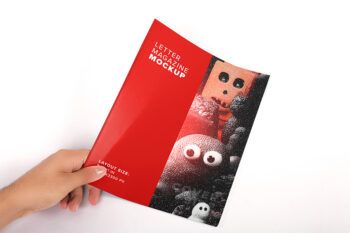 Letter Magazine in Hand Mockup - Mockups by Carlos Viloria