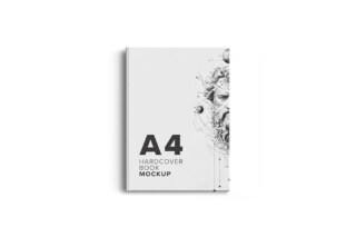 A4 Hardcover Book Mockup - Front