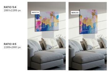 Hung Canvas Mockup Pack 007 – Living Room Scene - Mockups by Carlos Viloria Hung Canvas Mockup Pack 007 – Living Room Scene - Mockups by Carlos Viloria