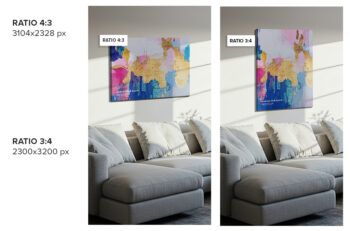 Hung Canvas Mockup Pack 007 – Living Room Scene - Mockups by Carlos Viloria Hung Canvas Mockup Pack 007 – Living Room Scene - Mockups by Carlos Viloria