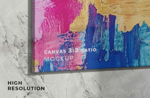 Hung Canvas Mockup Pack 007 – Living Room Scene
