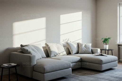 Hung Canvas Mockup Pack 007 – Living Room Scene