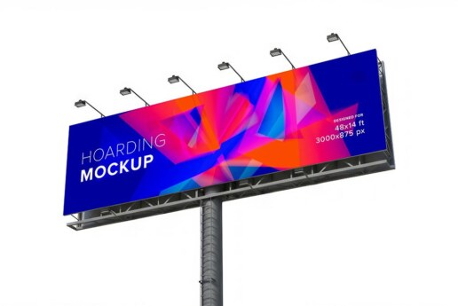 Large Outdoor Hoarding Mockup