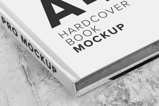Perspective A4 Hardcover Book Mockup