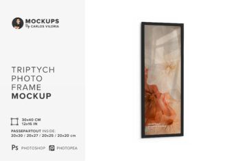Photo Frame Mockup - Ratio 1x3 - Mockups by Carlos Viloria