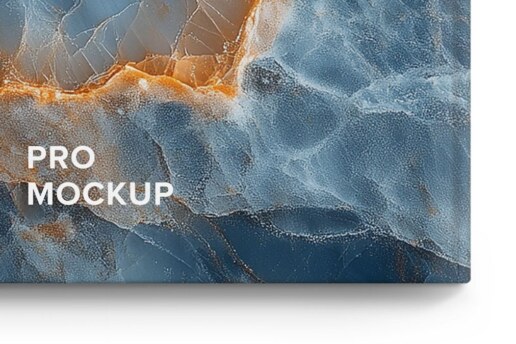 A4 Landscape Hardcover Book Mockup - Back Side