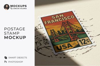 Postage Stamp Mockup – Vintage Rubber Postmark on Paper - Mockups by Carlos Viloria Postage Stamp Mockup – Vintage Rubber Postmark on Paper - Mockups by Carlos Viloria