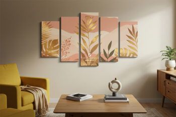 Front View 5 Split Canvas Mockup - Ratio 1x2-2x5-1x3-2x5-1x2 - Mockups by Carlos Viloria