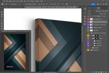 Hanging Portrait Canvas Mockup - Ratio 3x5 - W 075 In-03 - Mockups by Carlos Viloria Hanging Portrait Canvas Mockup - Ratio 3x5 - Wrap 0.75 in - Mockups by Carlos Viloria