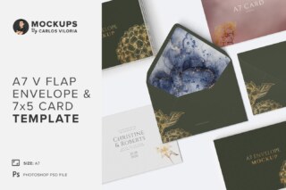 A7 Envelope and 7x5 Card Template