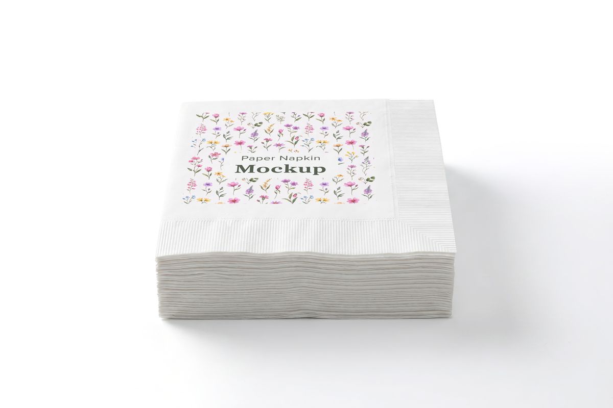 Blank Napkin Stack Mockup