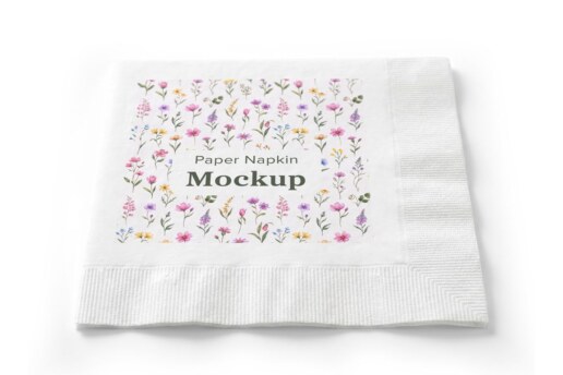 Simple Blank Napkin Mockup