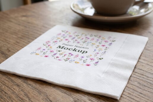 Simple Paper Napkin on Coffee Boutique