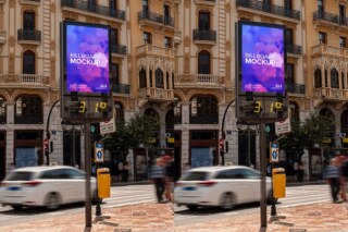 Valencia Billboard Mockup | Digital Ad Display PSD