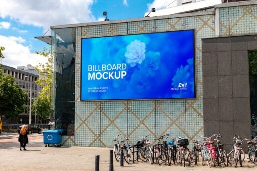 large-format billboard mockup