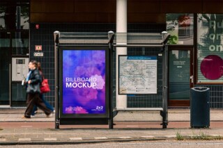 Bus Stop Ad Mockup | Rotterdam Shelter PSD