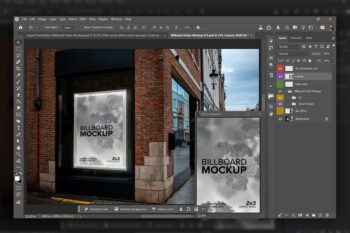 Storefront Poster Mockup | Bruges Belgium Psd 2x3 - Mockups by Carlos Viloria