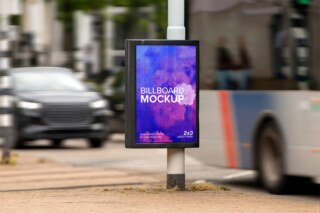 Rotterdam Mupi Mockup | Street Furniture Ad PSD - Ratio 2x3