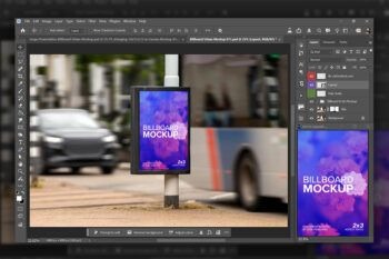 Rotterdam Mupi Mockup | Street Furniture Ad Psd - Ratio 2x3 - Mockups by Carlos Viloria
