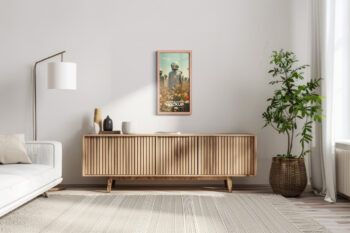 Framed Photo Mockup - Ratio 1x2 - Living Room - Mockups by Carlos Viloria